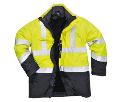 Jacheta de ploaie Bizflame HI VIS, protectie multipla