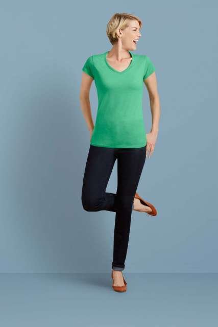  Tricou dama guler V Softstyle