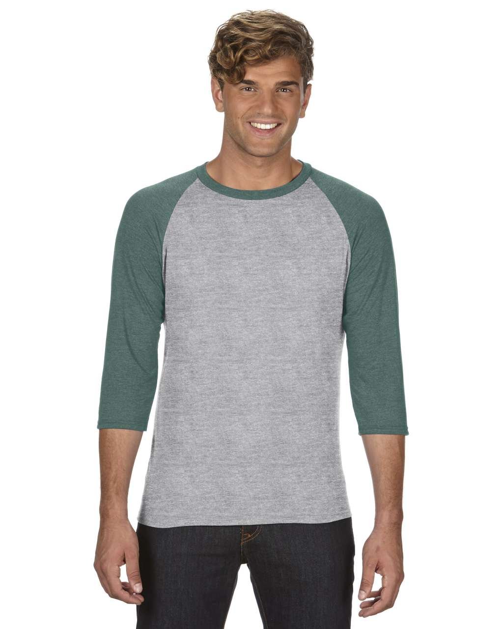 Tricou barbati cu maneca 3/4 Triblend
