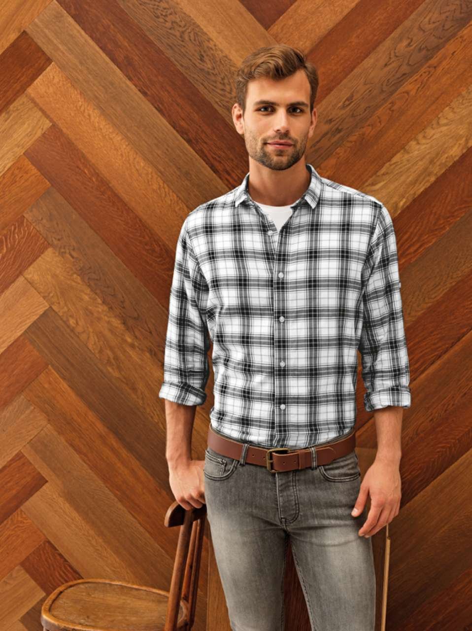 Ginmill Check - Men's Cotton Long Sleeve Shirtginmill-check-mens-cotton-long-sleeve-shirt-3965.jpg