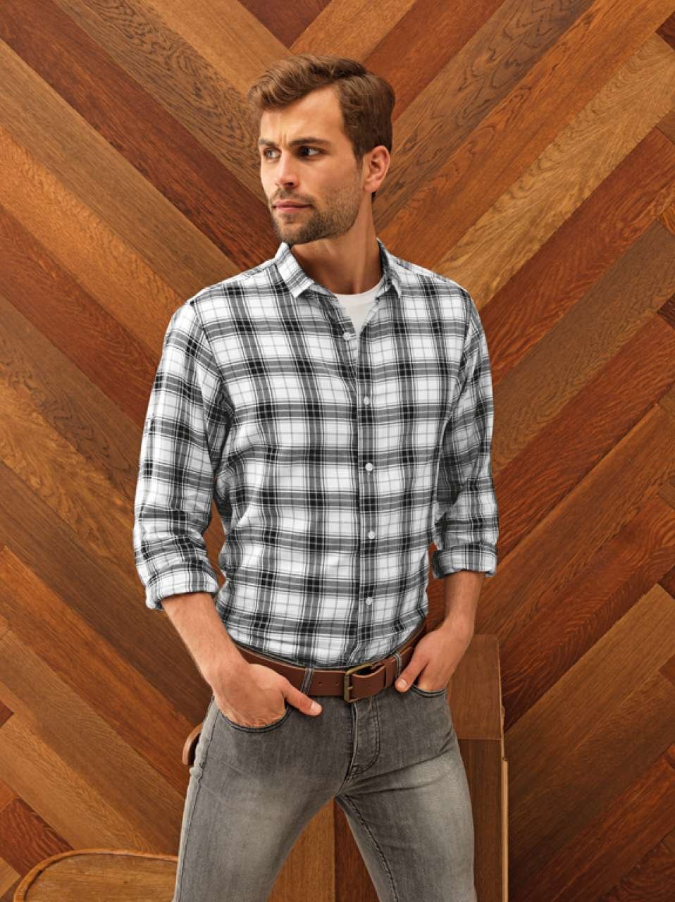 Ginmill Check - Men's Cotton Long Sleeve Shirtginmill-check-mens-cotton-long-sleeve-shirt-3966.jpg
