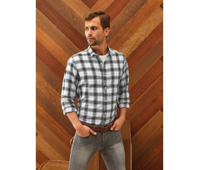 Ginmill Check - Men's Cotton Long Sleeve Shirt