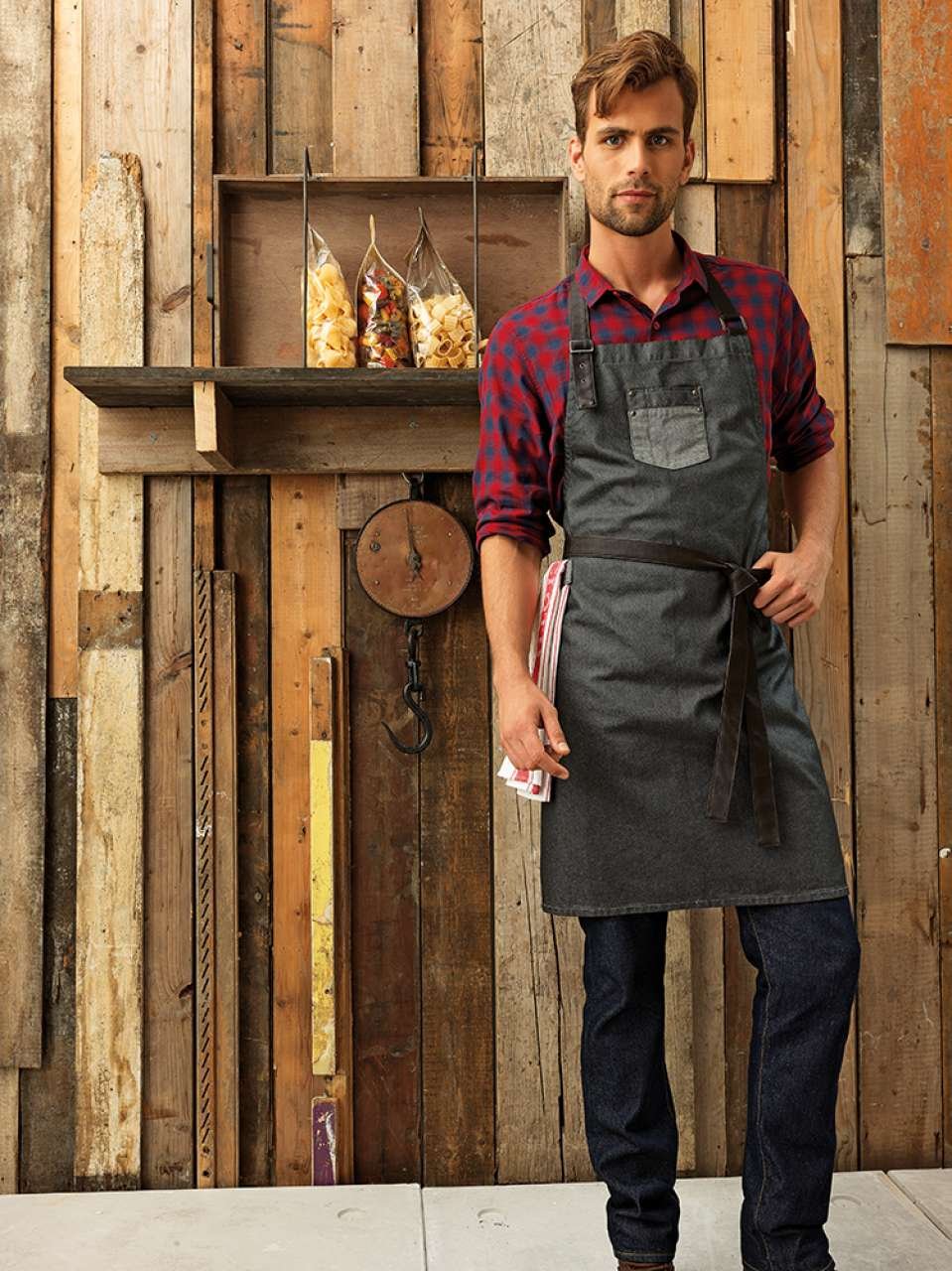 Division Waxed Look Denim Bib Apron With Faux Leatherdivision-waxed-look-denim-bib-apron-with-faux-leather-3974.jpg