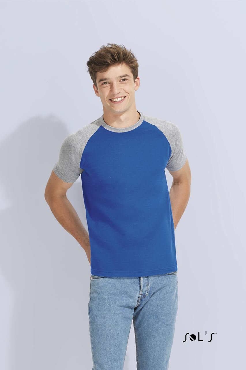  Tricou barbati bicolor Funky